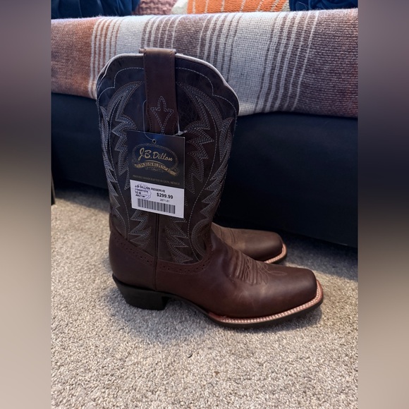 J.B. Dillon Dark Brown Cowboy Boots - Picture 3 of 5